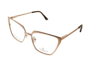 Złote metalowe oprawki VERMARI MILANO VE889 C1 kocie oczy - ujęcie pod kątem