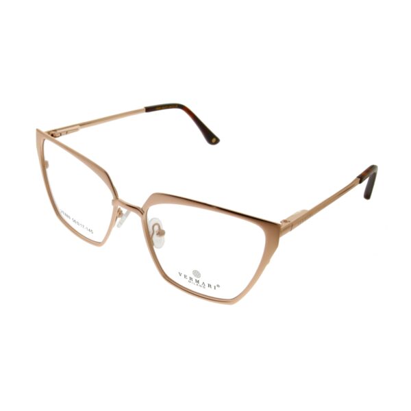 Damska oprawa okularowa VERMARI Milano VE889 C1 .2 Złote metalowe oprawki VERMARI MILANO VE889 C1 kocie oczy - ujęcie pod kątem