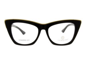 Oprawki korekcyjne Vermari Milano VOA0053 C1 czarno-złote kocie oczy - widok z boku