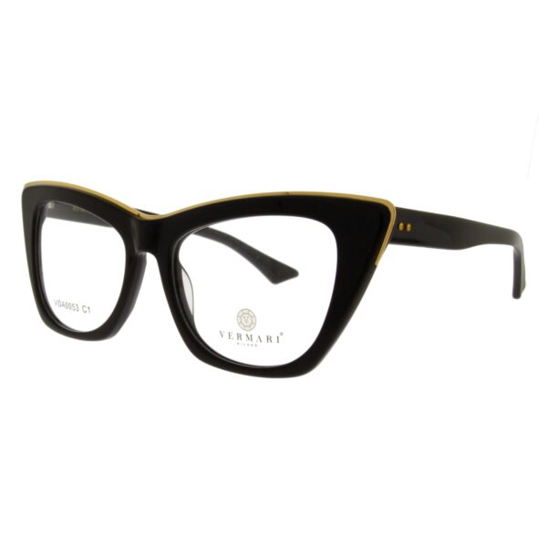 VERMARI Milano VOA0053 C1.3 Damskie okulary Vermari Milano VOA0053 C1 - zbliżenie na front i złote detale